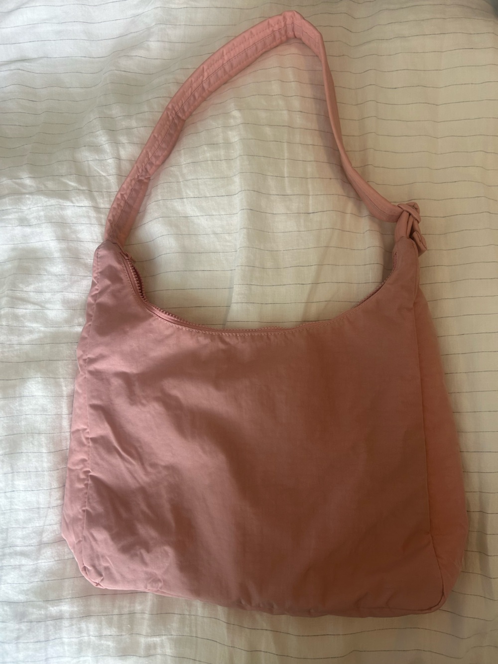NWT BAGGU Nylon Shoulder Bag - Rose Tan